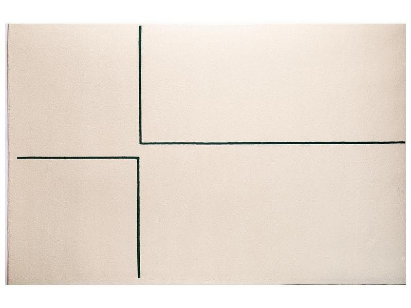 Crudo con dos líneas verde oscuro en ángulo recto